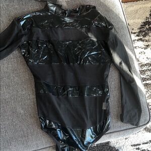 Stylish Black Mesh bodysuit